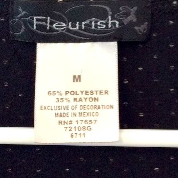 Flourish blouse, size M, brown & tan dots - Picture 3 of 3